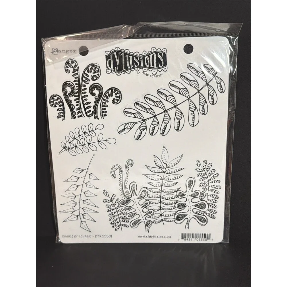 Dylusions Stamp set Ranger oodles of foliage plants greenery doodles
